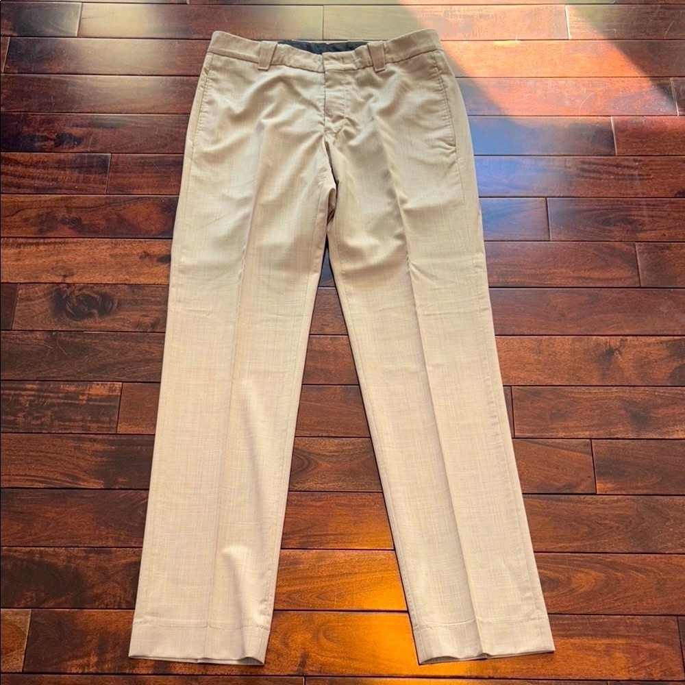 Incotex Ivory 100% Wool Handmade Dress Slacks. Size 34. New Condition.